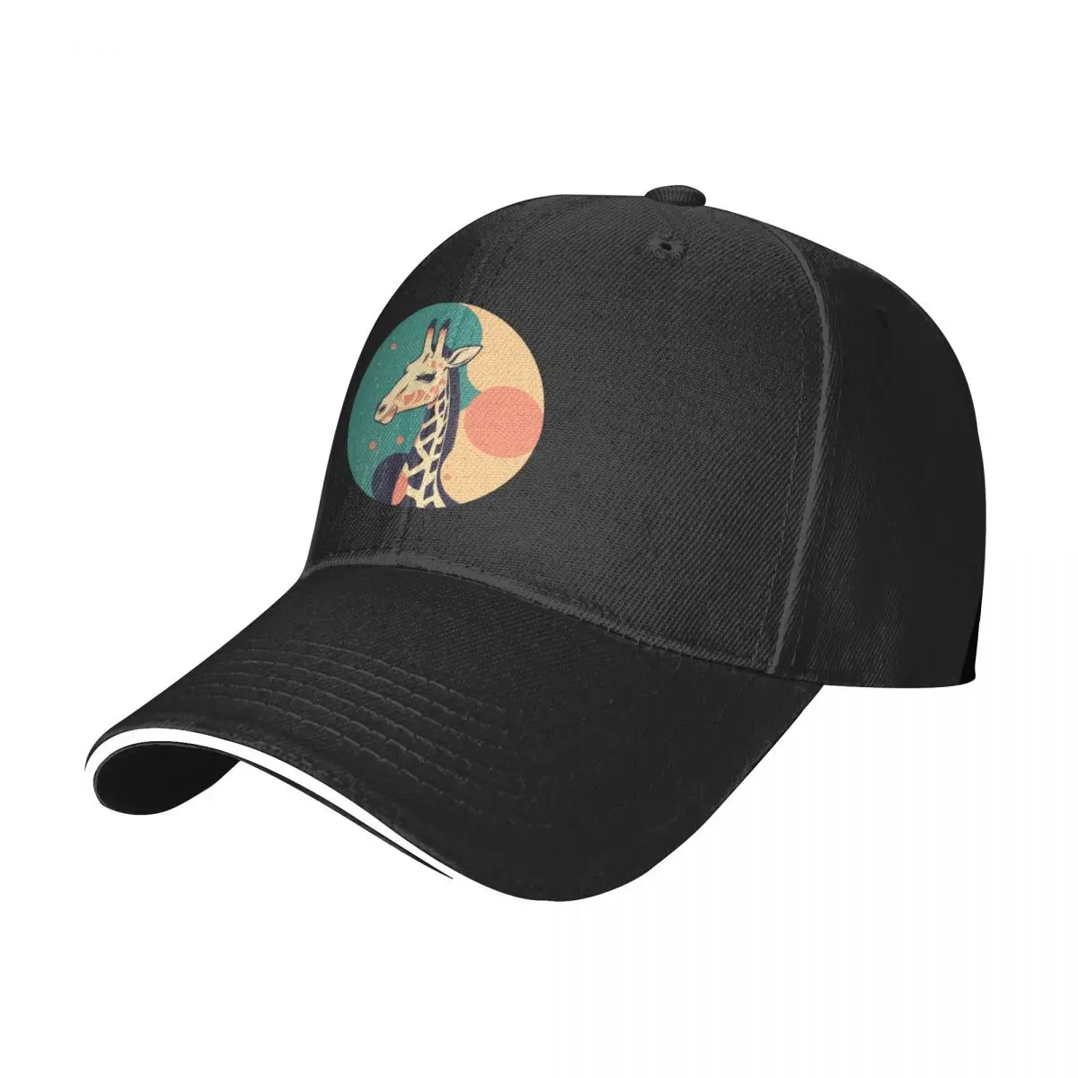 

Giraffe Baseball Cap Minimalistic Simple Circle Classic Unisex Hip Hop Hats Print Tennis Snapback Cap Gift Idea