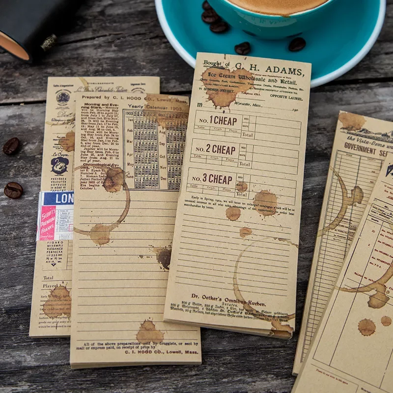 

New Travel Calendar Tickets Material Kraft Paper Junk Journal Planner Scrapbooking Vintage Decorative DIY Craft Paper