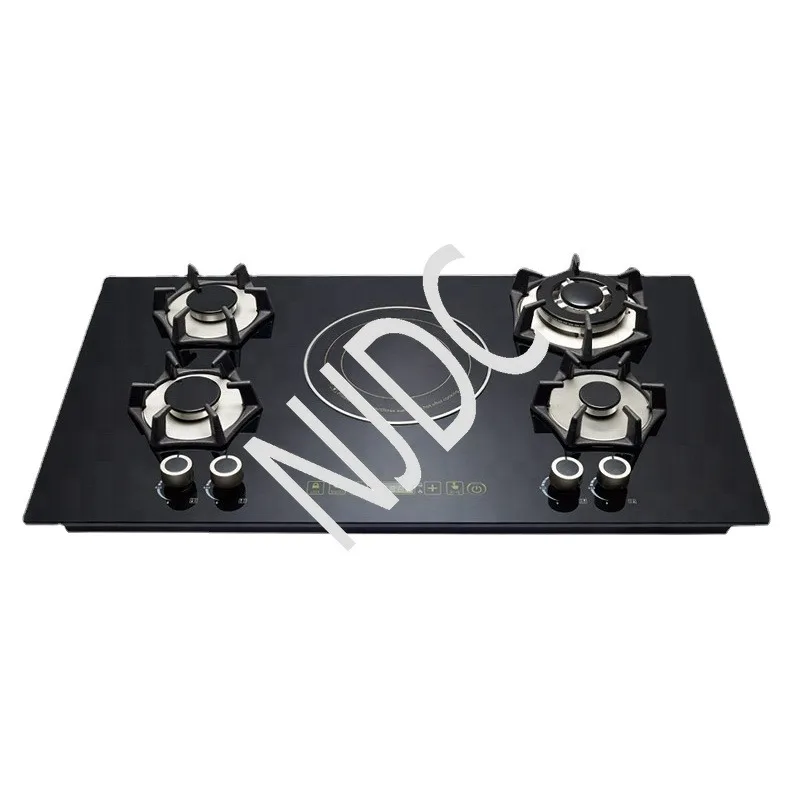 

Cooking appliances counter top built in 5 burners hybrid stove 4 gas 1 single electric infrared induction ceramic cooker hob