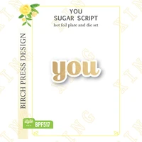 new you sugar script hot foil plate and metal cutting die diary decoration stencil embossing template diy greeting card handmade