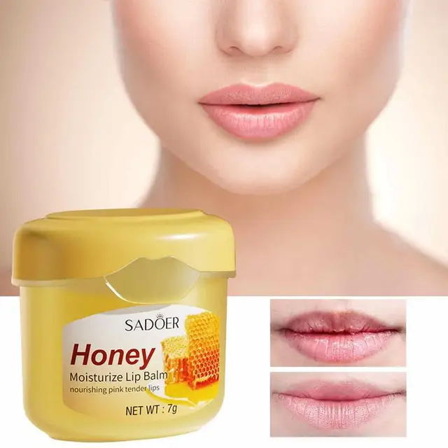 Honey Lip Balm Mild Smooth Lip Care Film Anti Dry 0.25 Oz Fruit Lip Balm Honey Peach Avocado Provide Comprehensive Hydration 5