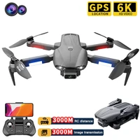 f9 drone 4k profesional gps 3km dual hd anti shake camera professional aerial photography brushless motor foldable helicopter