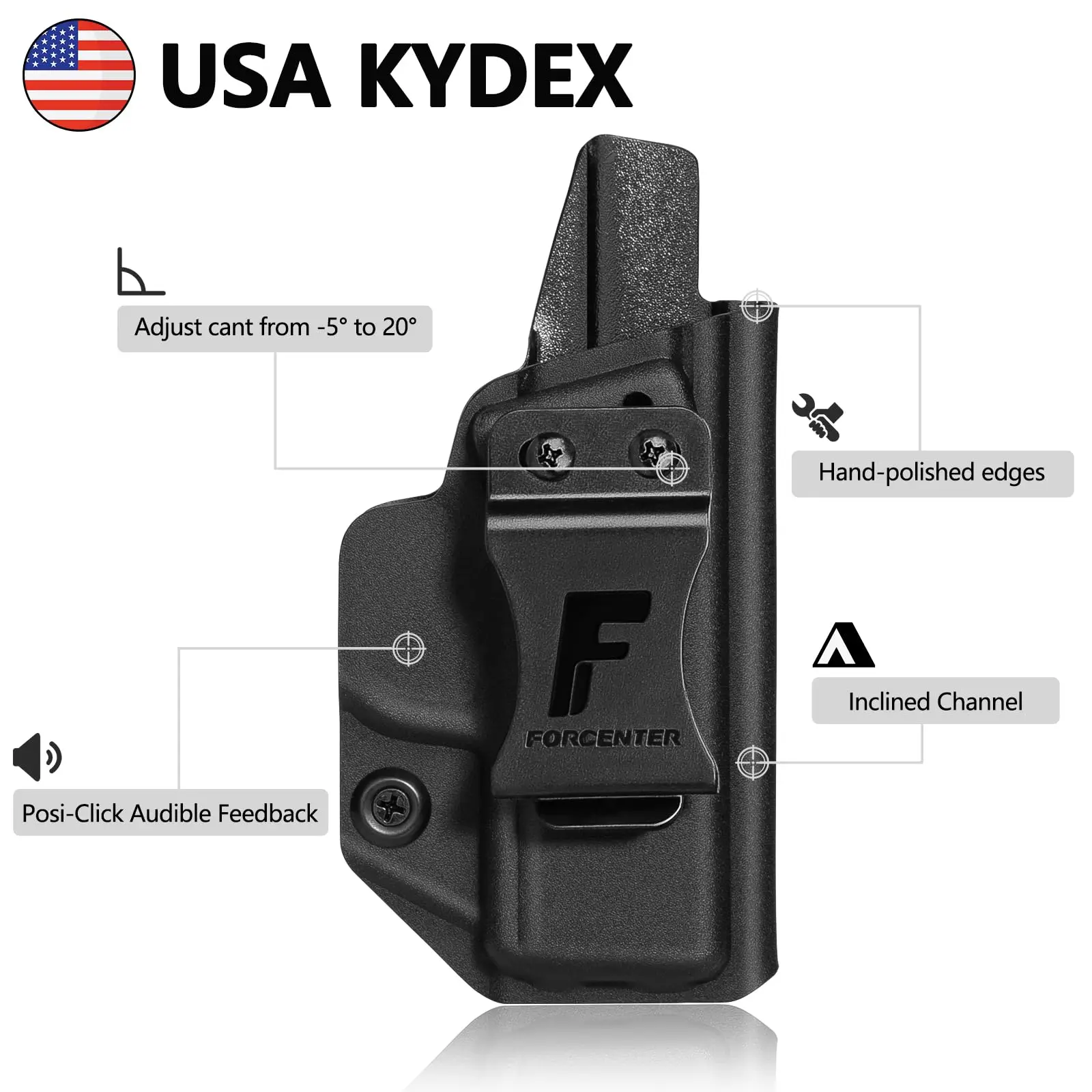 Фото Кобура Springfield xds 9 мм, кобура Forcenter IWB подходит для Springfield XDS MOD.2 9 мм Adj. Не могу сохранение правой руки. Нет износа. №4