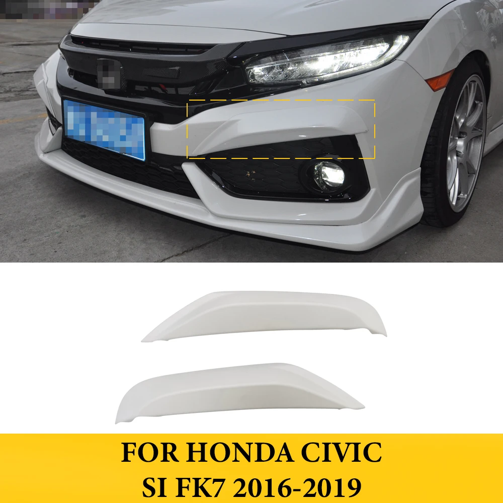 

For Honda Civic SI FK7 Hatchback 2016-2019 FRP Fog Light Eyelids Headlight Eyebrow Cover Car Styling