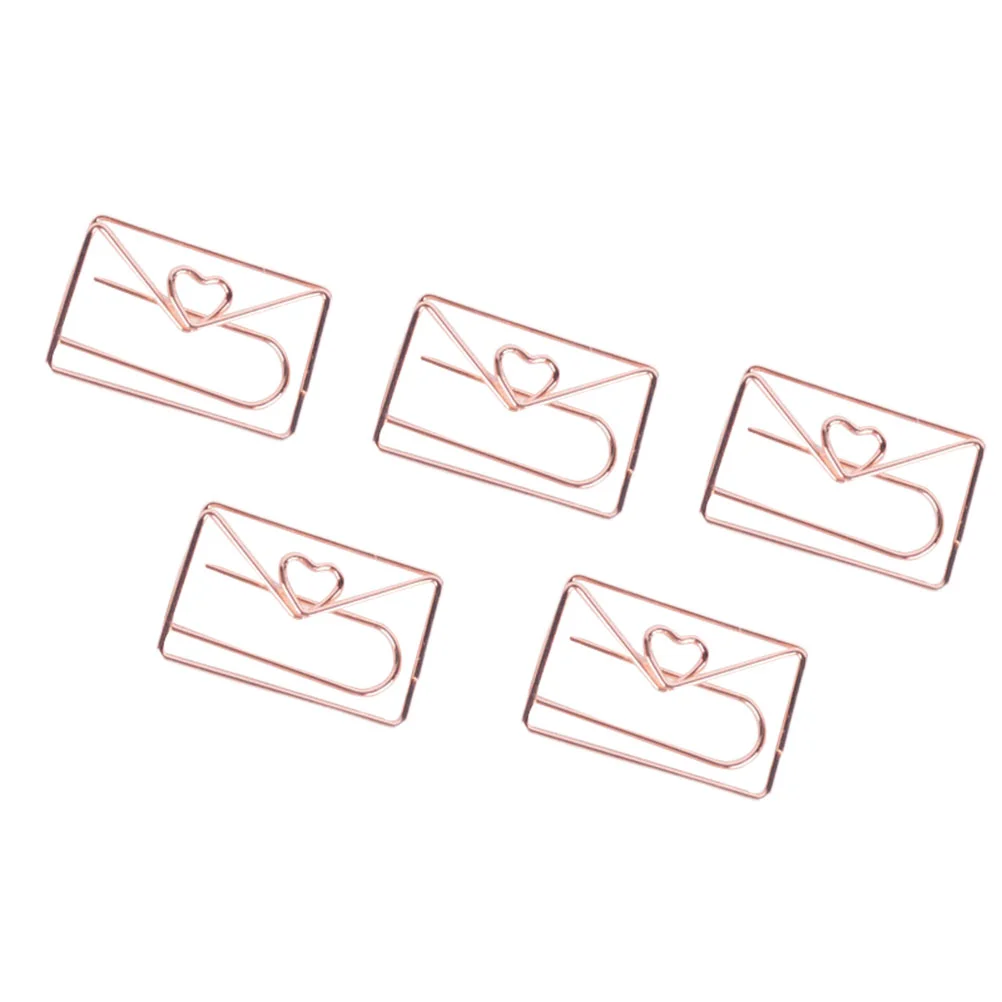 

10pcs Clips Metal Cute Practical Paper Clips for Home Company Office School