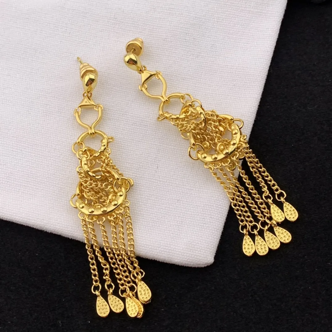 European and American popular retro tassel earrings