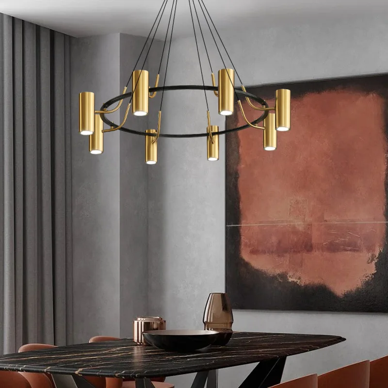 Lampadari Moderni Nordici Minimalisti a Sospensione Circolari in Oro nero Lampada LED Информация sala da pranzo камера Letet