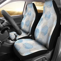 blue circle dots abstract art car seat covers pair 2 front seat covers car seat protector car accessories