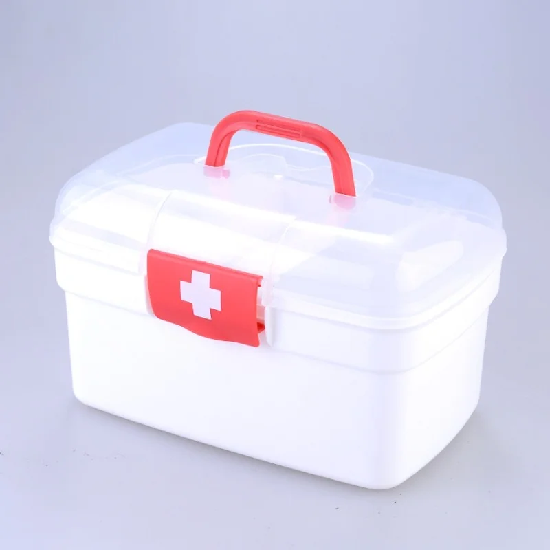 

Multi Purpose Family First Aid Kit Portable Medicine Box Medical Organizer Mascarilas Storage Bins Pill Pills Case PillBox Home