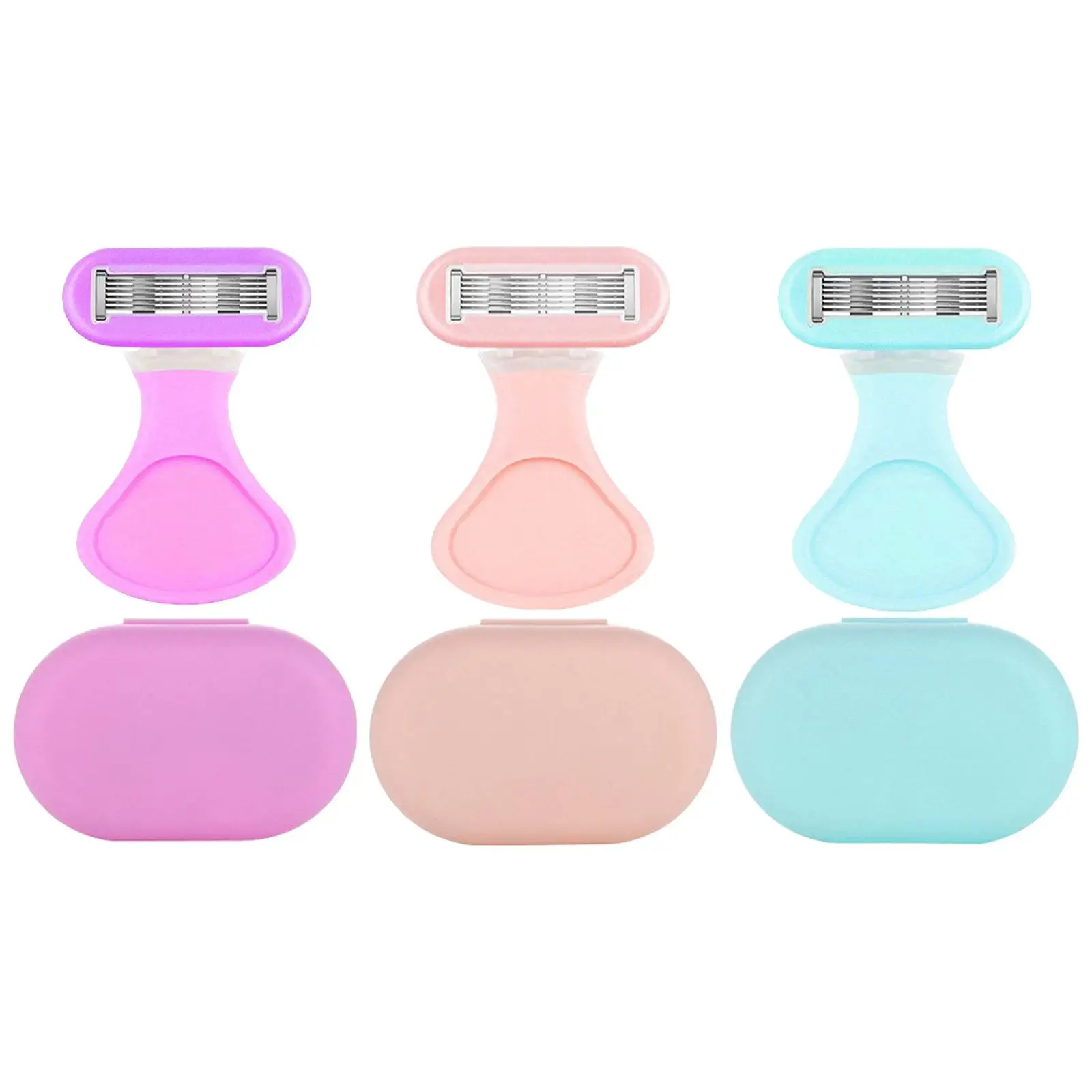 

Mini Razors for Women Non Slip Shaving Razor with Travel Case 6 Blades Remove Hair Manual Compact Trimmer for Arm Armpit Thigh