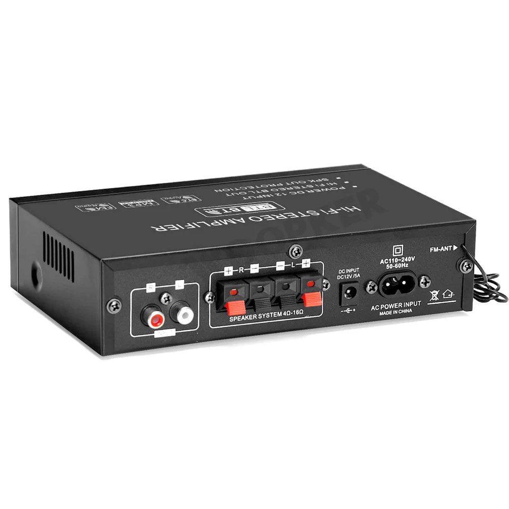 Цифровой усилитель Woopker AK35 HiFi 2-канальный Bluetooth 5 0 объемный звук колонка FM USB низкое
