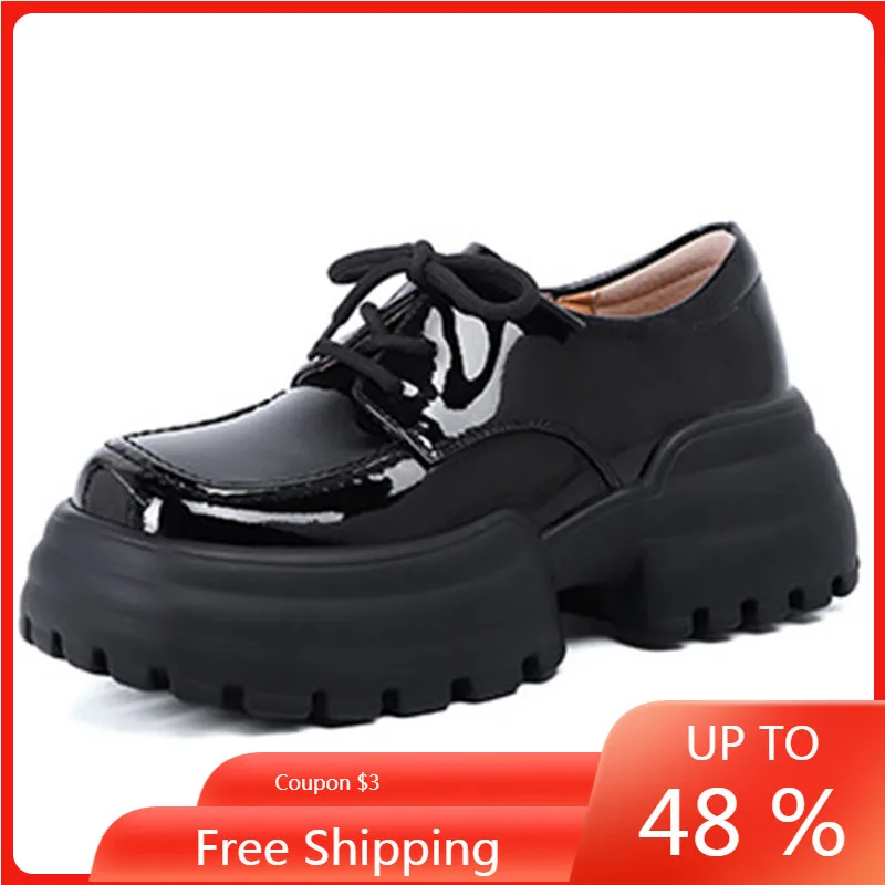 

ENMAYER Size34-39 New Fashion Ladies Casual Shoes Genuine Leather Sneakers Women Shoes Spring Mixed Colors Shoes 6cm Shoes Women