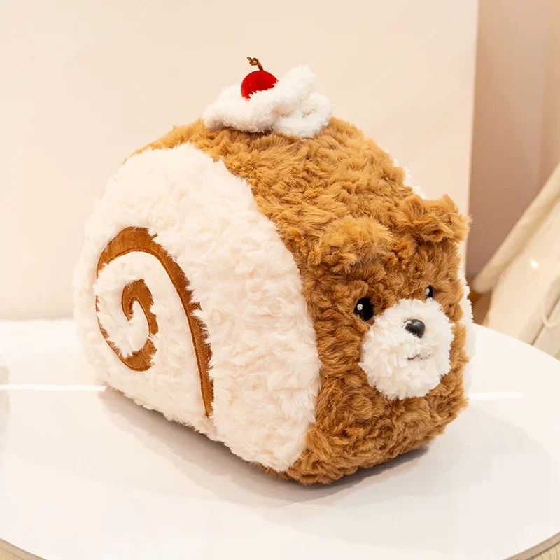 Медведь Шеф-повар Торт Тост Швейцарский Рулет Подушка Мягкие Куклы Kawaii Десерт