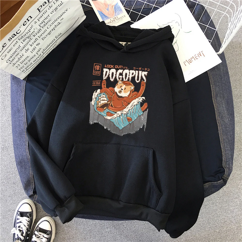 

Look Out It's Dogopus The Dog of the Deep Hoody Mens Cartoons Fashion Hoodie Casual Loose Clothes Autumn Crewneck Streetwear