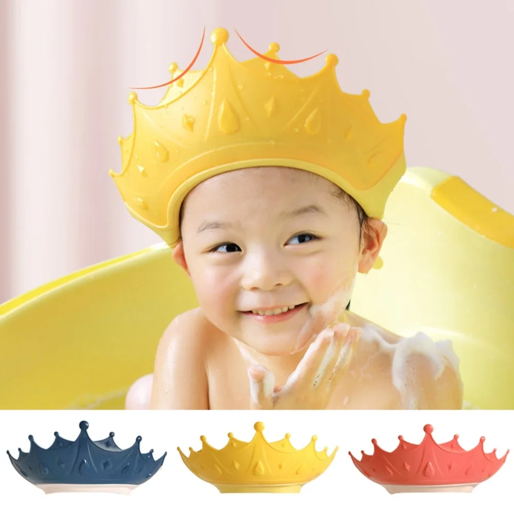 

Adjustable Hair Wash Hat New Ear Protection Waterproof Head Cover Silicone Baby Shower Hat Baby Bathing