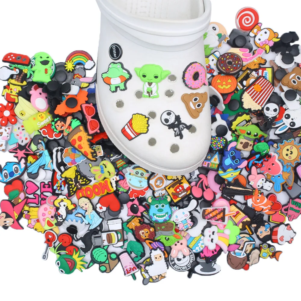 30-200 шт. декоративные пряжки для обуви из ПВХ