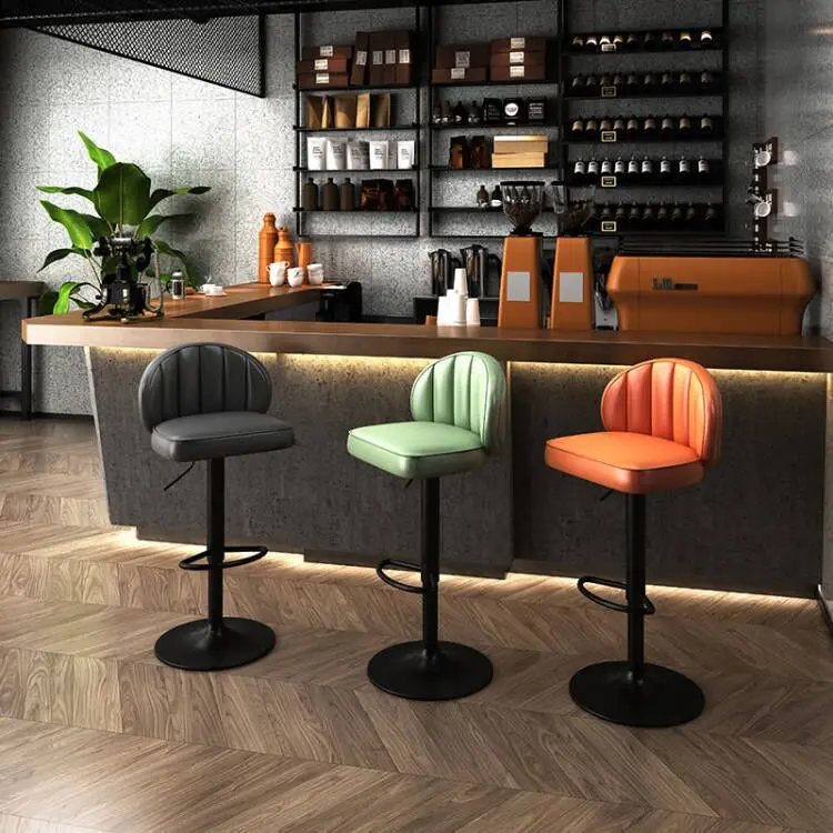 

Bar Stool Lifting Light Luxury Home High-Leg Stool Modern Minimalist Cashier Front Desk Bar Chair Backrest Rotating Chair