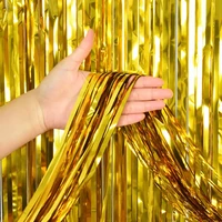 2pack metallic foil tinsel fringe curtain birthday wedding bachelorette party decoration adult anniversary photography backdrop