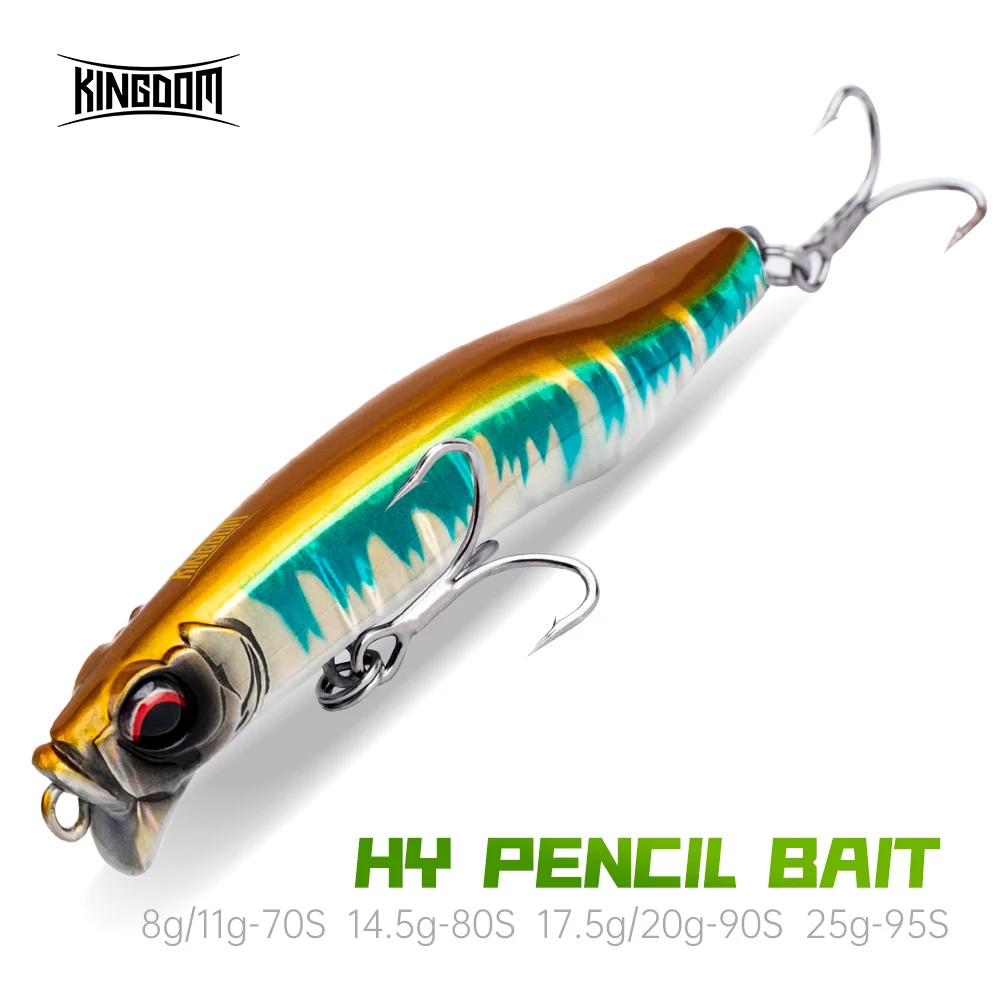 

Kingdom Fishing Lures HY Pencil Baits 70mm 80mm 90mm 95mm Sinking Artificial Wobblers Baits Long Throw Pencil For Sea Bass Trout