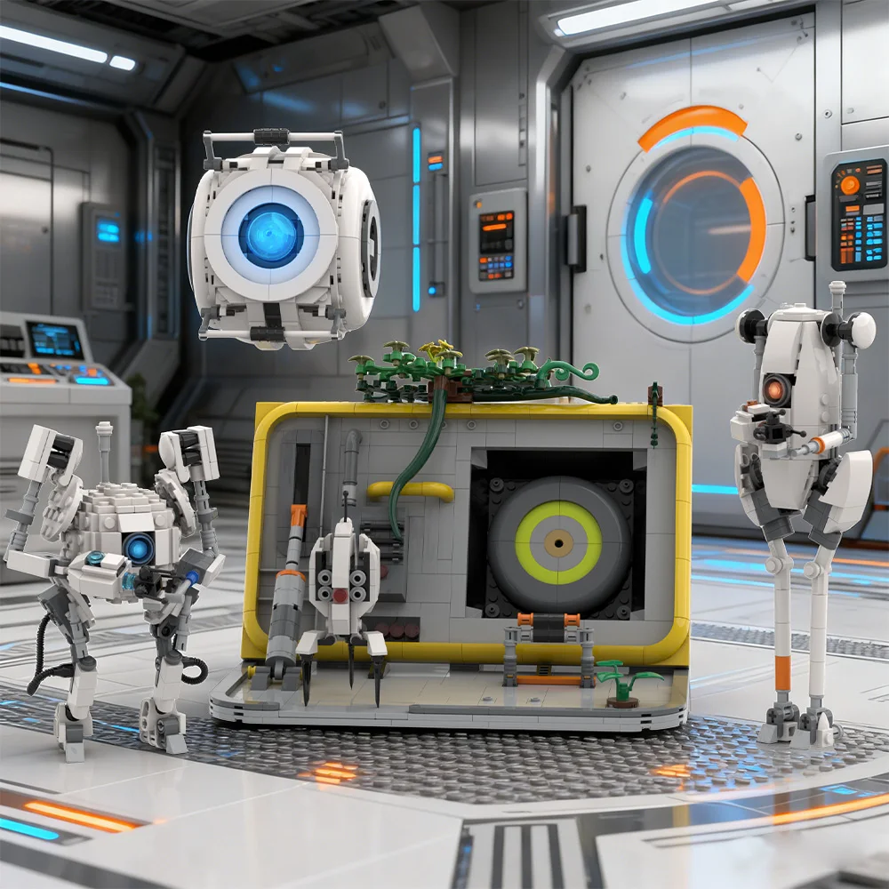 Фото MOC Wheatley - Portal 2, игровые архитектурные кирпичи, модель Portal 2, игровой реквизит, строительные блоки, сборка своими руками, игрушки, подарки на день рождения для детей №5