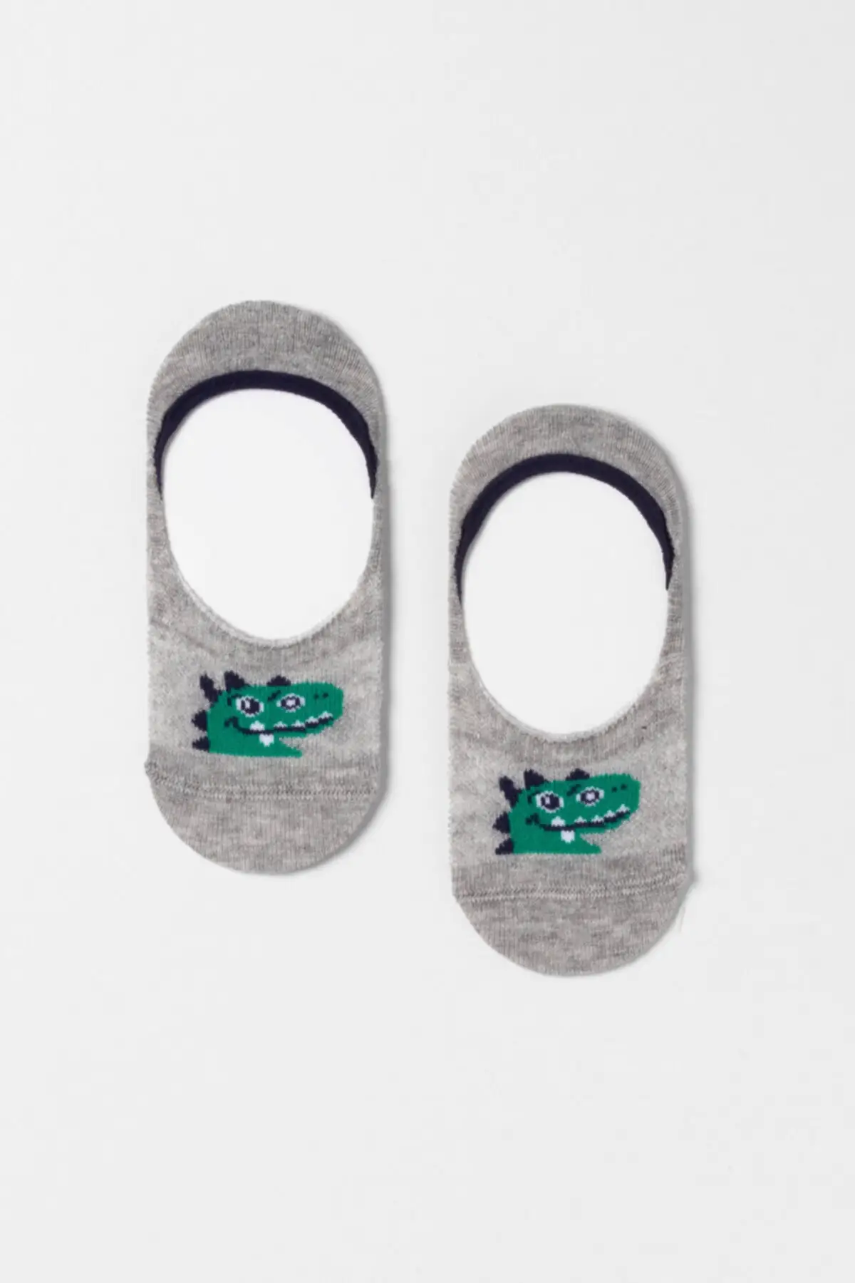 

Teal Tales dinosaur baby invisible socks-gray underwear