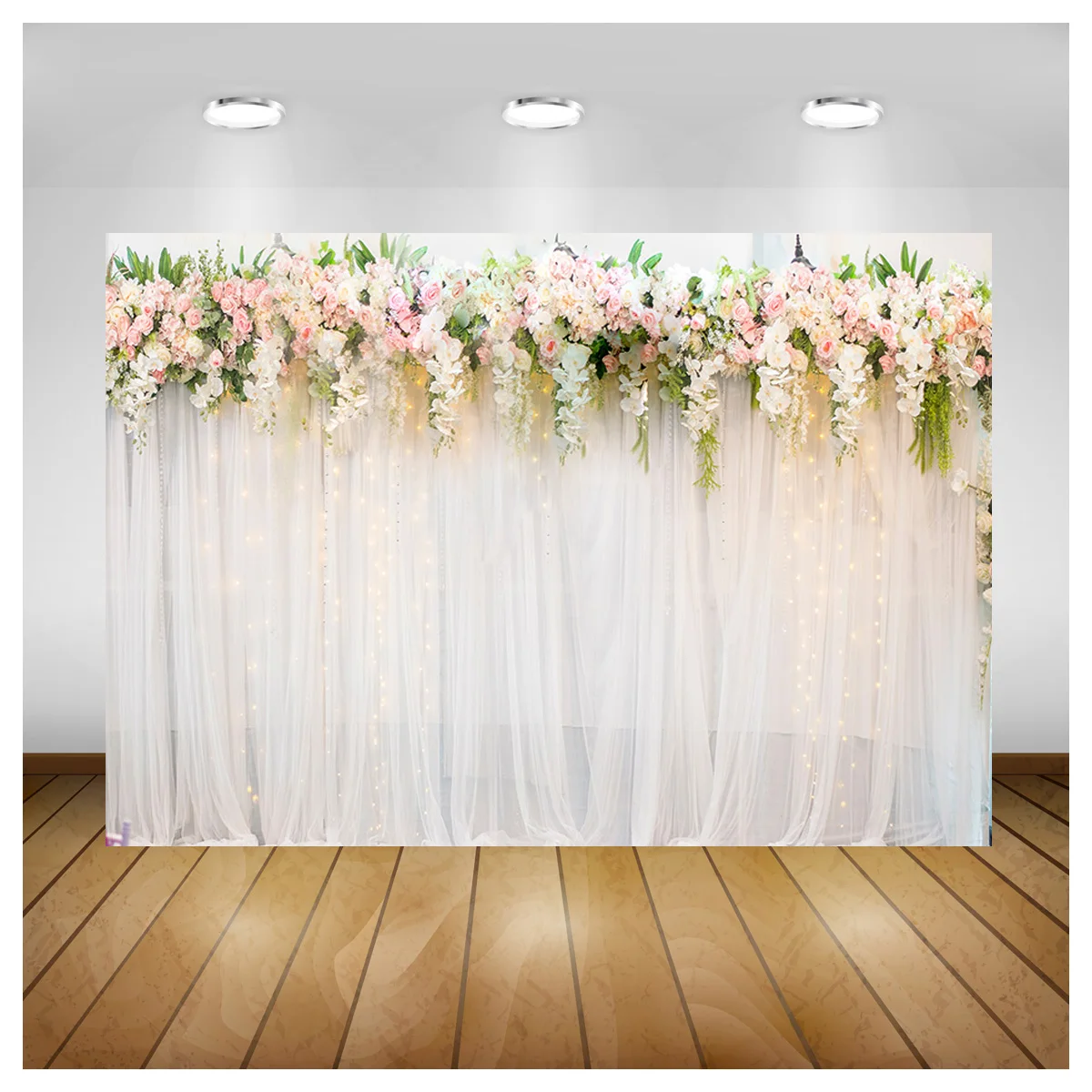 

SHUOZHIKE Colorful Wooden Board Digital Printed Photography Backdrop Prop Flower Theme Photo Studio Background HH-02