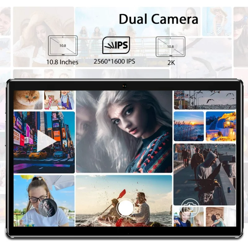 Планшет Android 10 с экраном 10,8 дюйма, разрешением 2560x1600 пикселей, поддержкой звонков 2G3G4G, 8 ГБ ОЗУ, 128 ГБ ПЗУ, процессором MT6797 (10-ядерный), двумя камерами, 1 SIM-картой (art.: 3920dc4c8a5cf) - 3920dc4c8a5cf