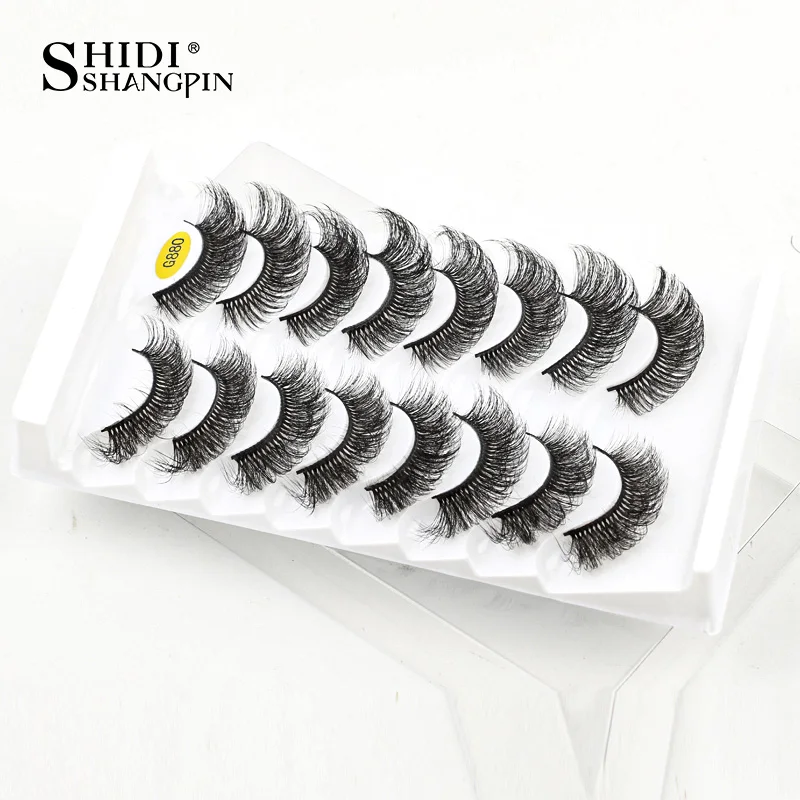 SHIDISHANGPIN DD Curl русские полосы ресниц 4/10 пар 3D Искусственные норковые накладные