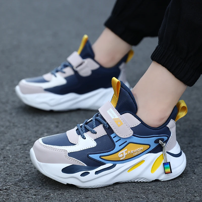 SENAGE Quality Children Sneakers Casual Shoes for Boys Leather Comfortable Running Sports Shoes Fashion Kids Girls Flat Shoes