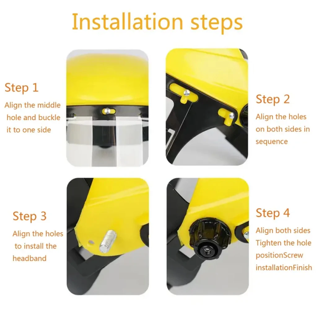 Защитный шлем с сетчатой защитной маской на все лицо подходит для садовых