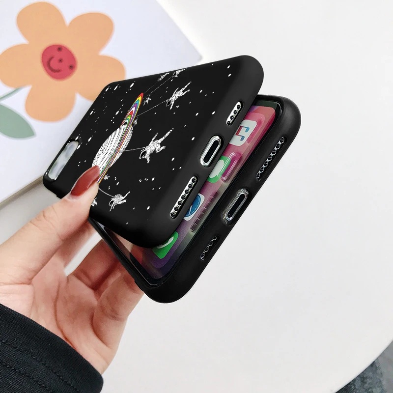 cartoon astronaut phone case for xiaomi redmi note 10 9 s 8 7 pro 8t 5 9c 9a mi 11t 9t a3 10 11 10t lite poco x3 nfc f3 m3 cover free global shipping