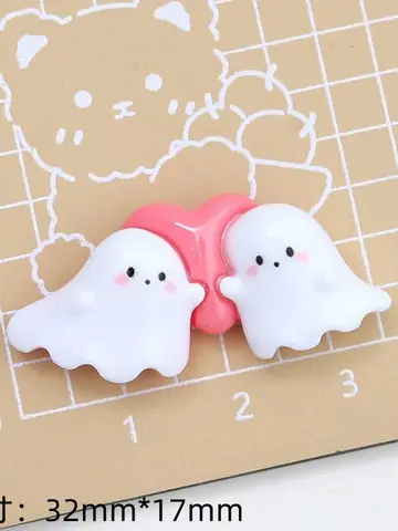 10 шт., Хэллоуин, мультяшная смола, милая тыквенная голова, летучая мышь, призрак, плоское дно, альбом для вырезок, ювелирные изделия своими руками, заколки для волос, орнамент, аксессуары A110