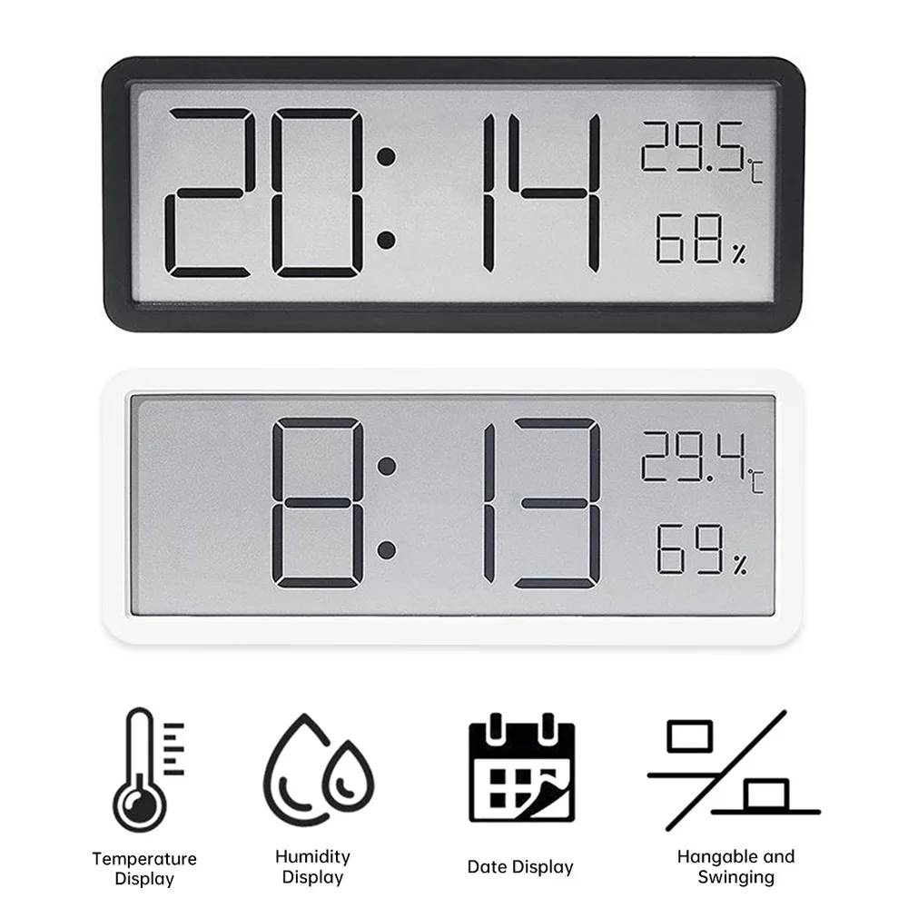 Цифровые настенные часы с ЖК-дисплеем