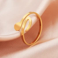 music note rings for women gold color ring female bohemian wedding gifts unique stainless steel jewelry