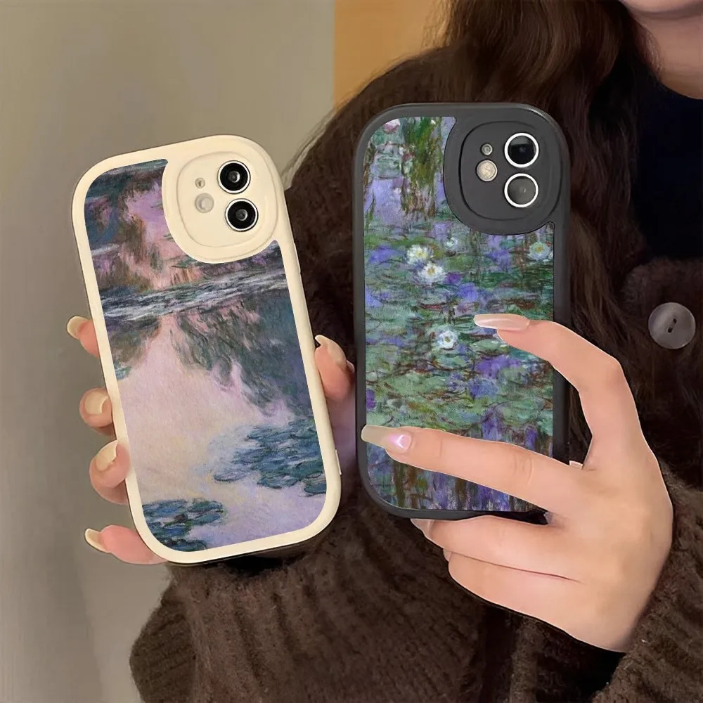

Claude Monet Impressionist Arts Phone Case Hard Leather For iPhone 14 13 12 Mini 11 14 Pro Max Xs X Xr 7 8 Plus Fundas
