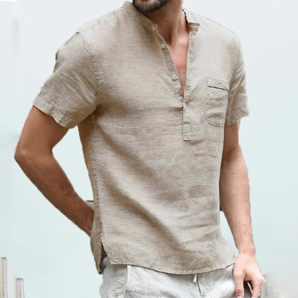

Summer New 2022 Men Short-Sleeved T-shirt Cotton and Linen Led Casual Men T-shirt Shirt Male Breathable S-3XL xd