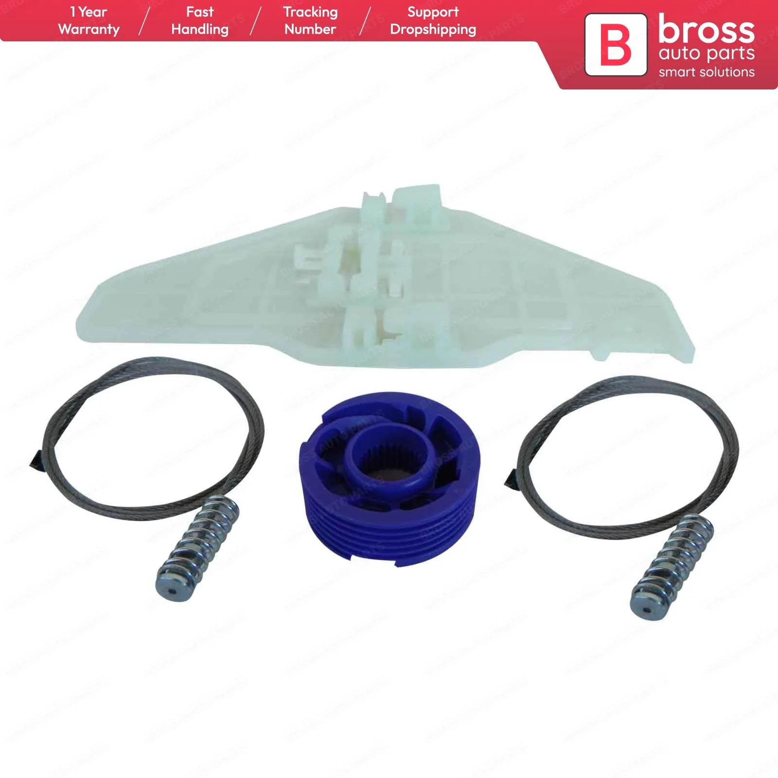 

Shipping From France Bross Auto BWR1199FBA Electrical Power Window Regulator Repair Kit Rear Left Door for Citroen C5 2008-on