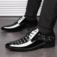 men pointedtoe shoes business oxford shoes casual shoes soft leather breathable pointedtoe glossy leather lowtop light buckle