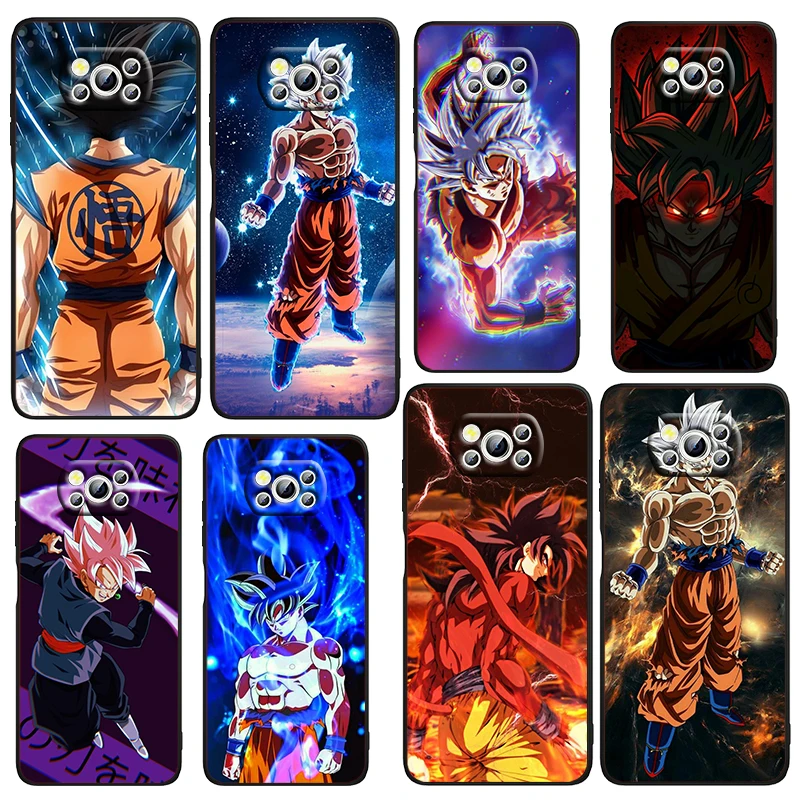 

Goku Dragon Ball Cool Phone Case For Xiaomi Civi Mi Poco X4 X3 NFC F4 F3 GT M4 M3 M2 X2 F2 Pro C3 4G 5G Black TPU Fundas