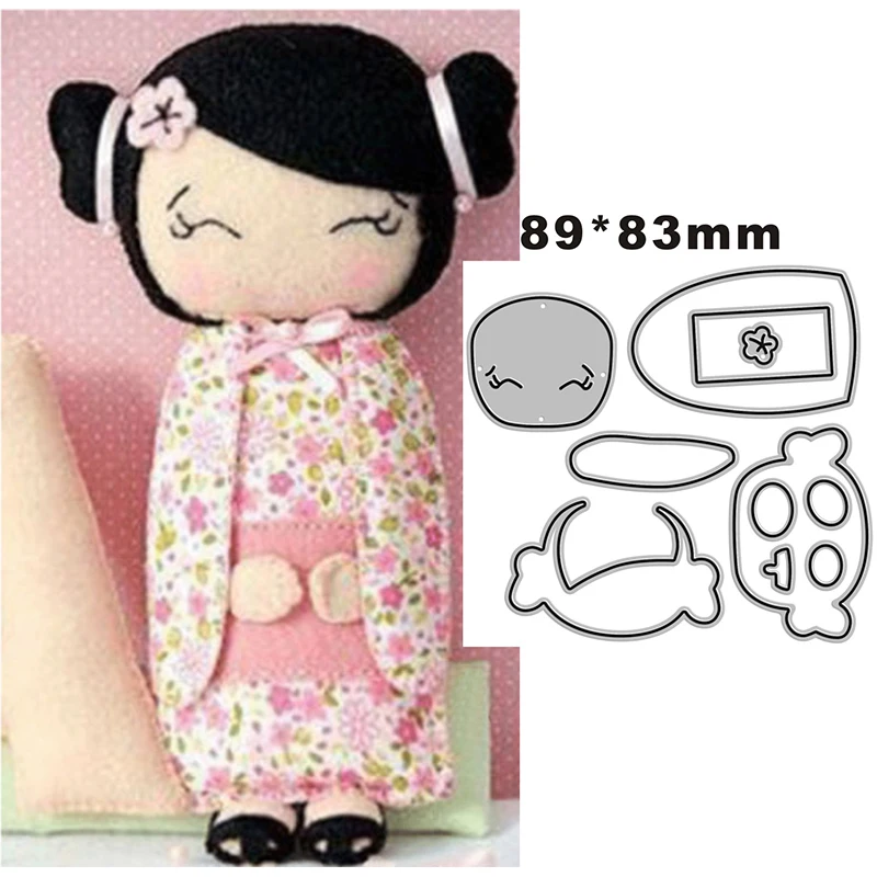 

Новое милое кимоно с мультипликационным рисунком для девушек металлическая высечка штамп для скрапбукинга/украшение для альбома тисненые бумажные открытки для творчества