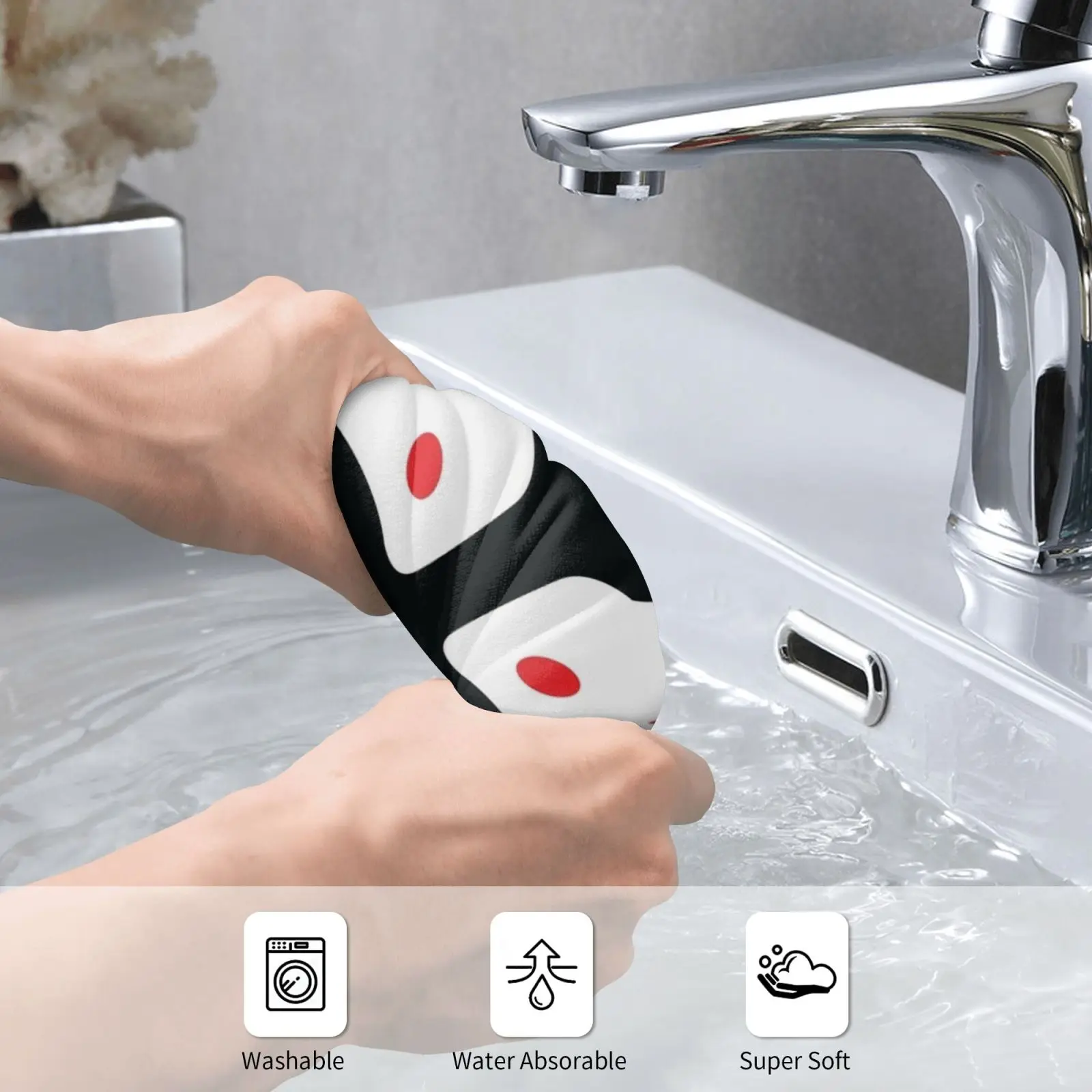 Kitsune Fang _ Red Custom Towel Bath Japanese Culture Traditional Asia Anbu Anime Fox | Towel/Towel Set