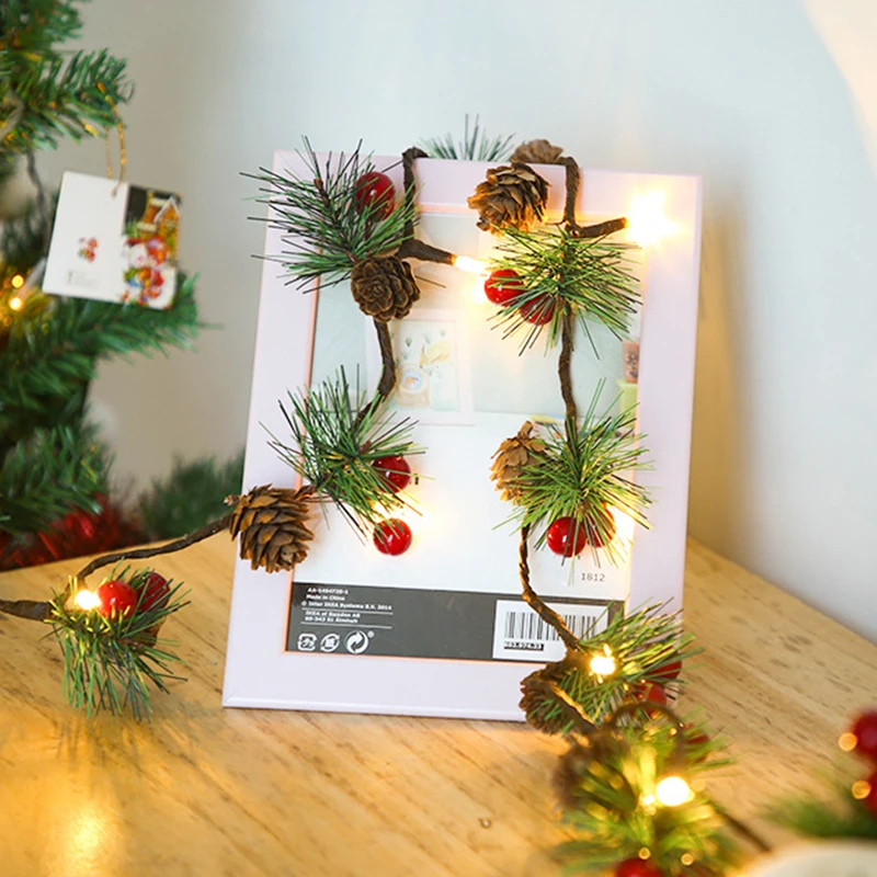 

Светильник ственская гирлянда из медной проволоки с подсветильник кой, световая гирлянда, Рождественское украшение, домашнее декоративное...