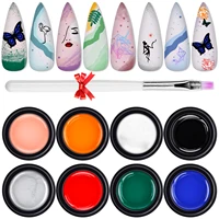 biutee stamping painting gel 8 colors 8ml professional nail paint color gel polish for nail art uv gel lacquer gel varnish