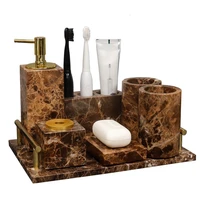 marble washing set five piece bathroom set toilet tooth cup high end hotel bathroom light luxury supplies