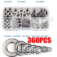 360pcs stainless steel sealing solid gasket washer m2 m2 5 m3 m4 m5 m6 m8 m10 sump plug oil for general repair seal ring set