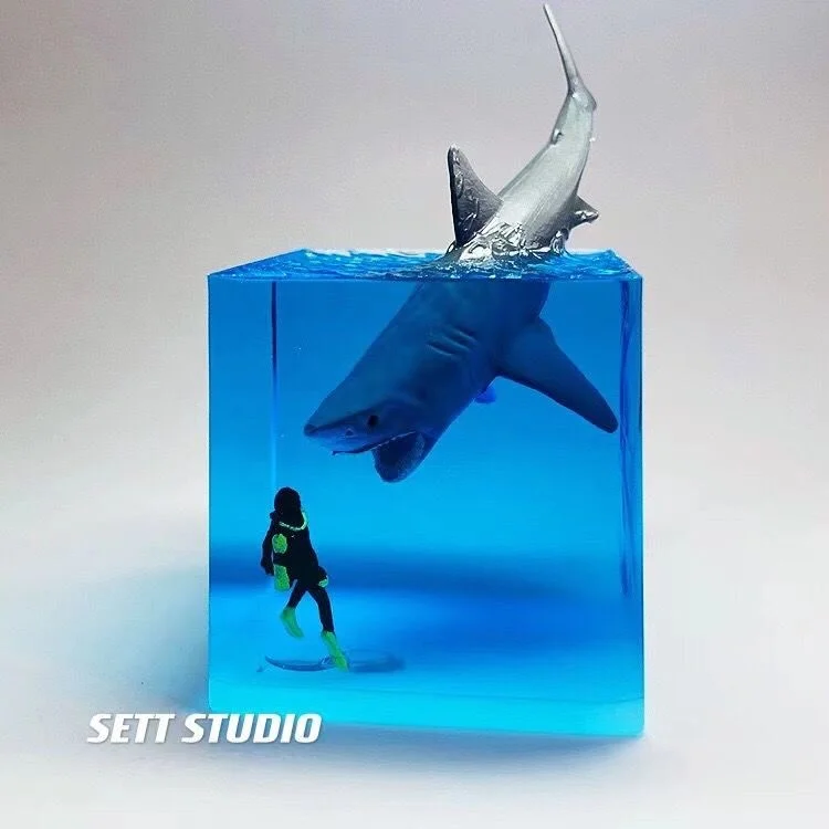 Светодиодный ночсветильник Кит Акула горб дайвер креативное украшение рыба