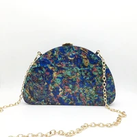 designer women wallet famous brand blue sequins acrylic evening bag luxury wedding party clutch purse shoulder crossbody handbag