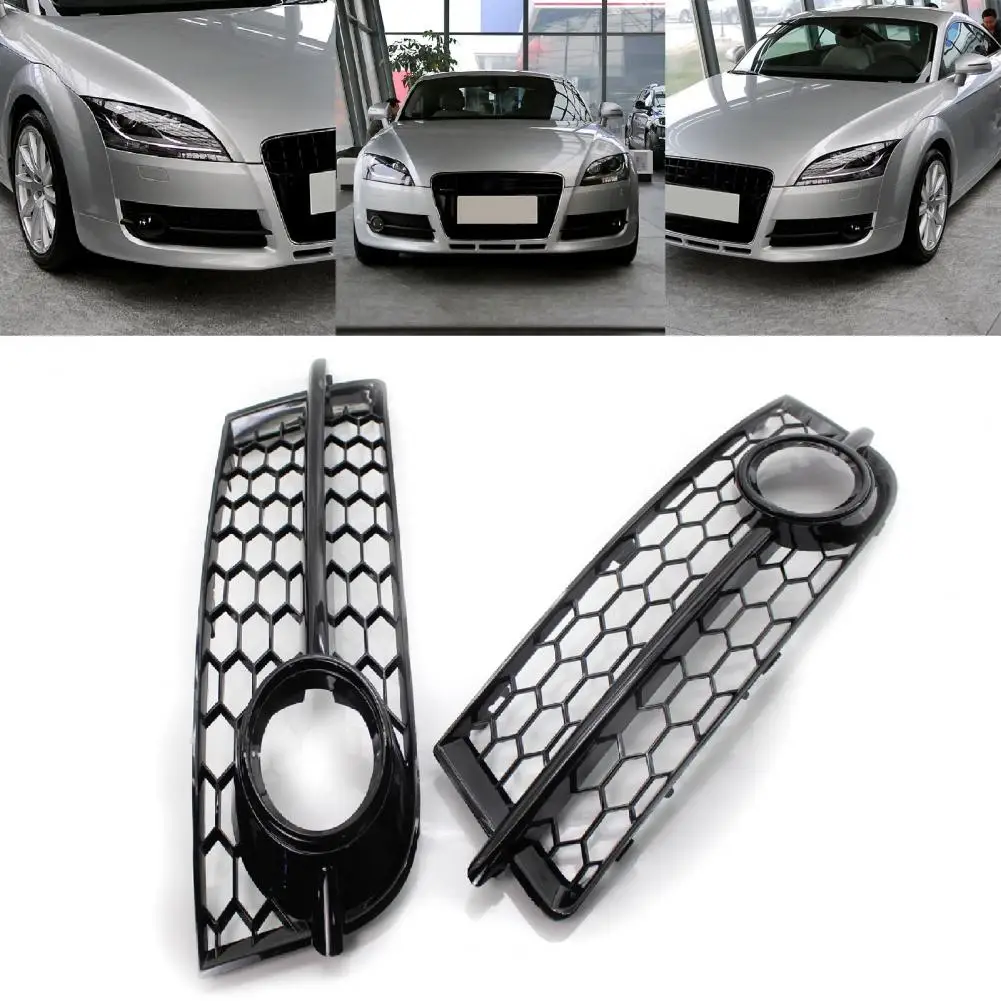 

2Pcs Fog Lamp Grille Convenient Sturdy Standard Front Bumper Grill for Audi TT 07-10