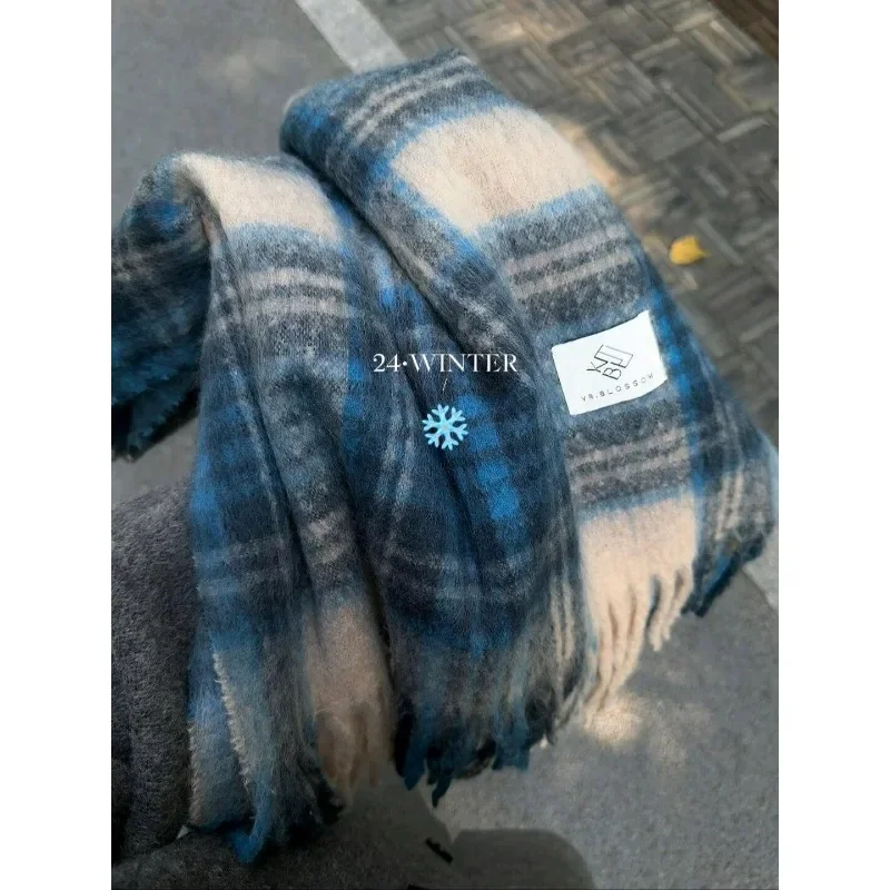 Практичный шарф в клетку Advanced Sense 2024 горячая распродажа мятно-зеленый кофейный