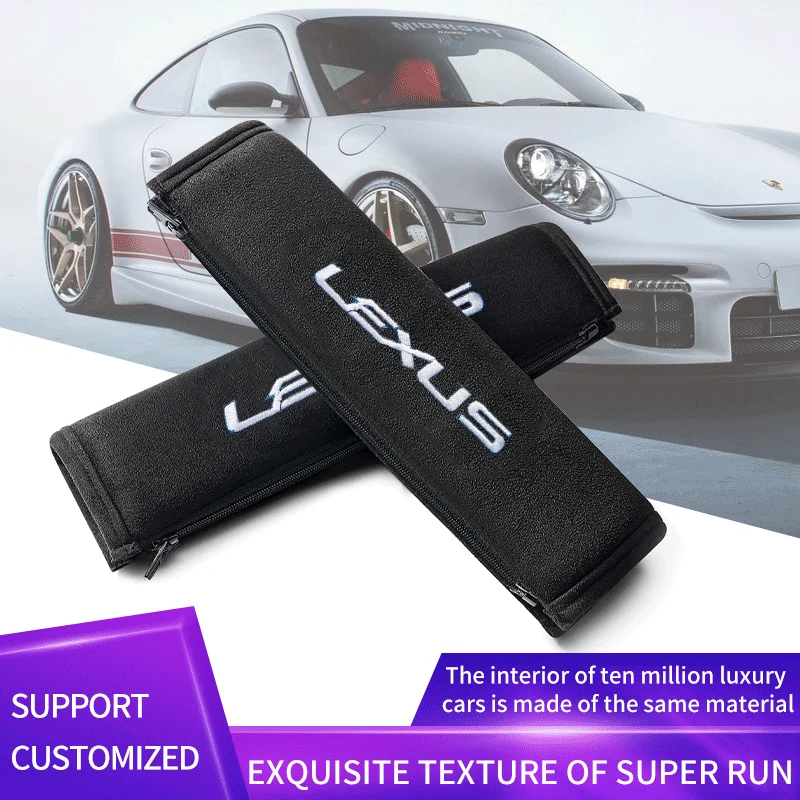 

for Lexus RX350 IS250 IS350 NX300 GS350 GX470 IS300 ES250 ES350 PU Leather Car Seat Belt Safety Shoulder Cover Pad Accessories